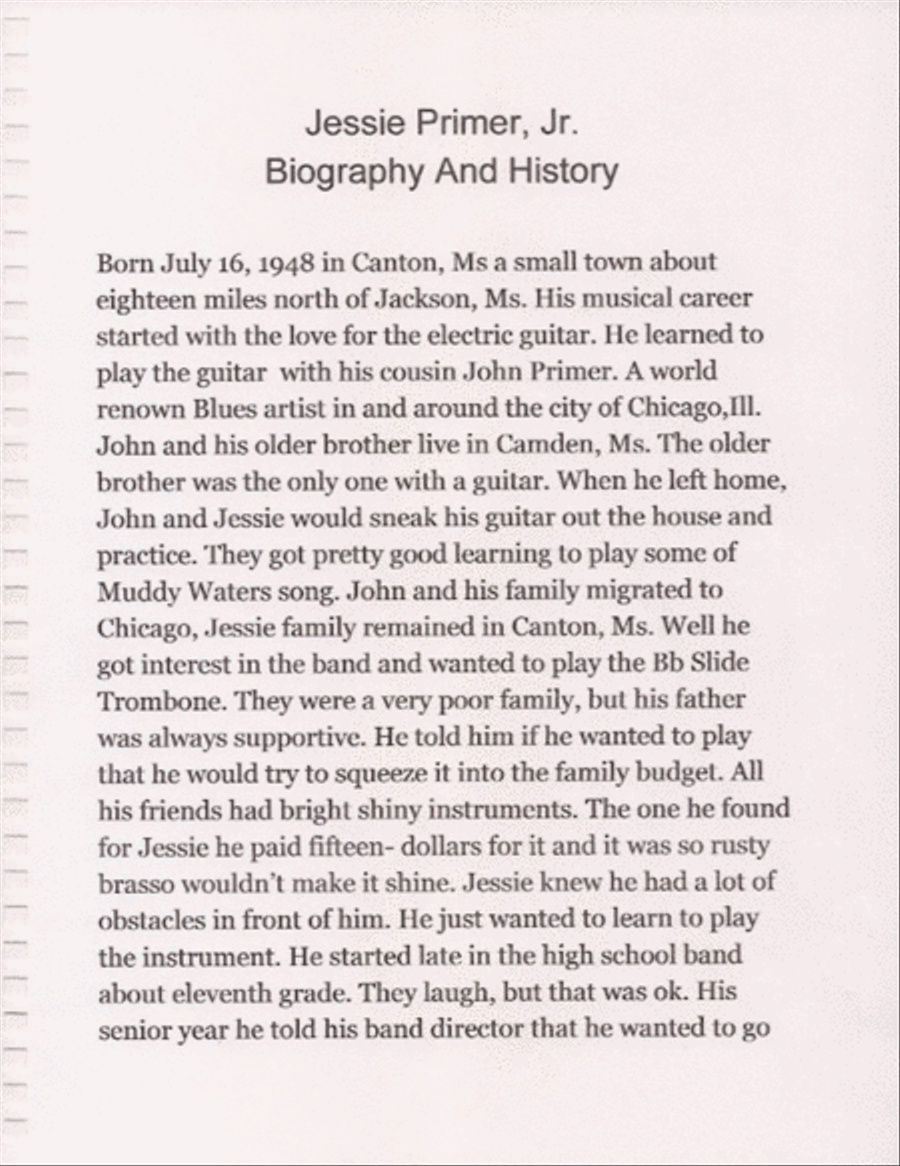 Jessie Primer, Jr. Song Book Piano, Vocal, Guitar scores gallery preview page 2