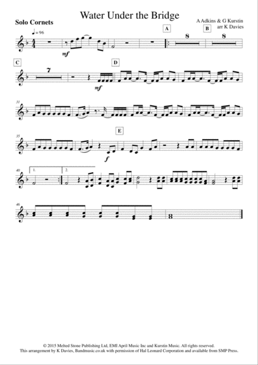 Water Under The Bridge Small Ensemble scores gallery preview page 4