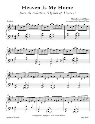Heaven Is My Home (LARGE PRINT Piano Solo)