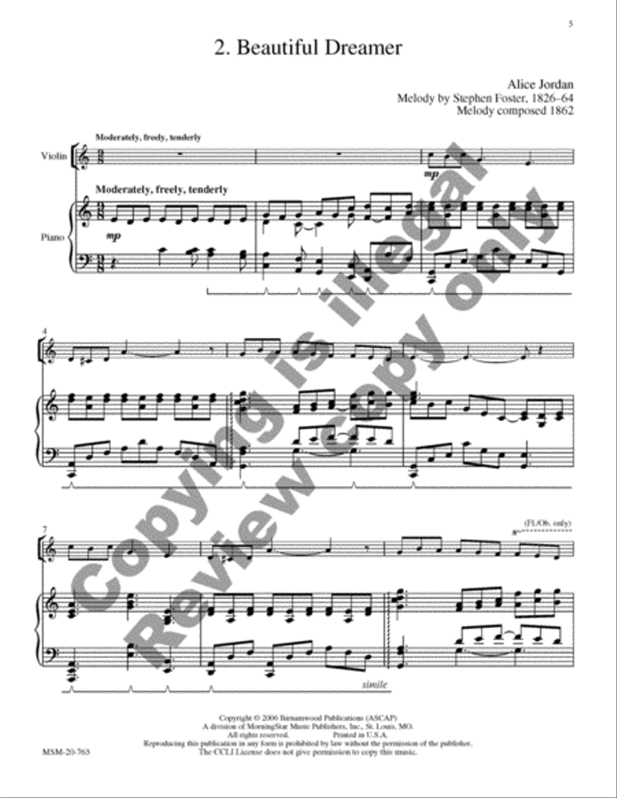 An American Suite for Violin and Piano Violin Solo scores gallery preview page 18