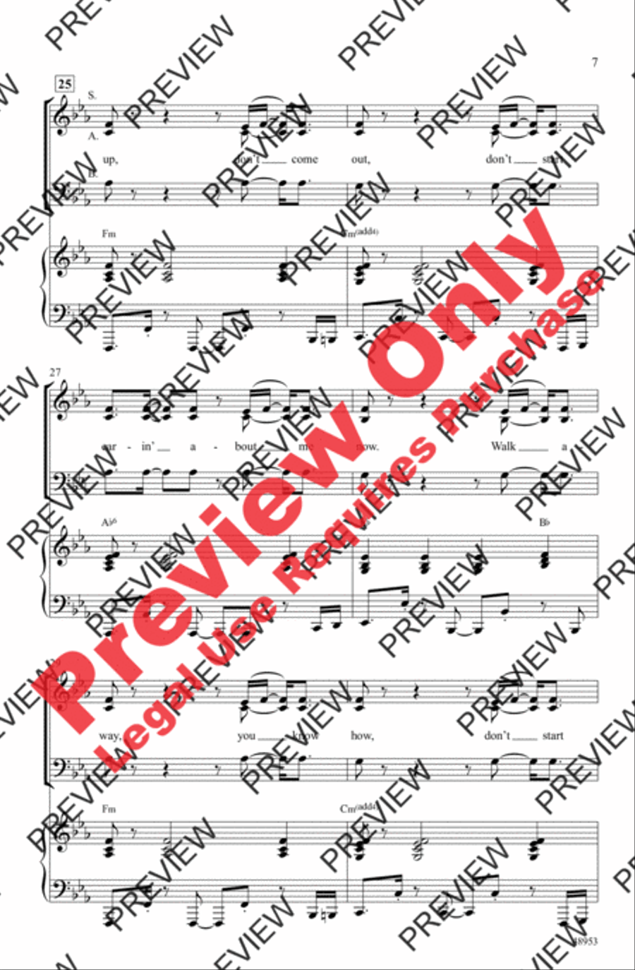Don't Start Now Don't Start Now 3-Part scores gallery preview page 7