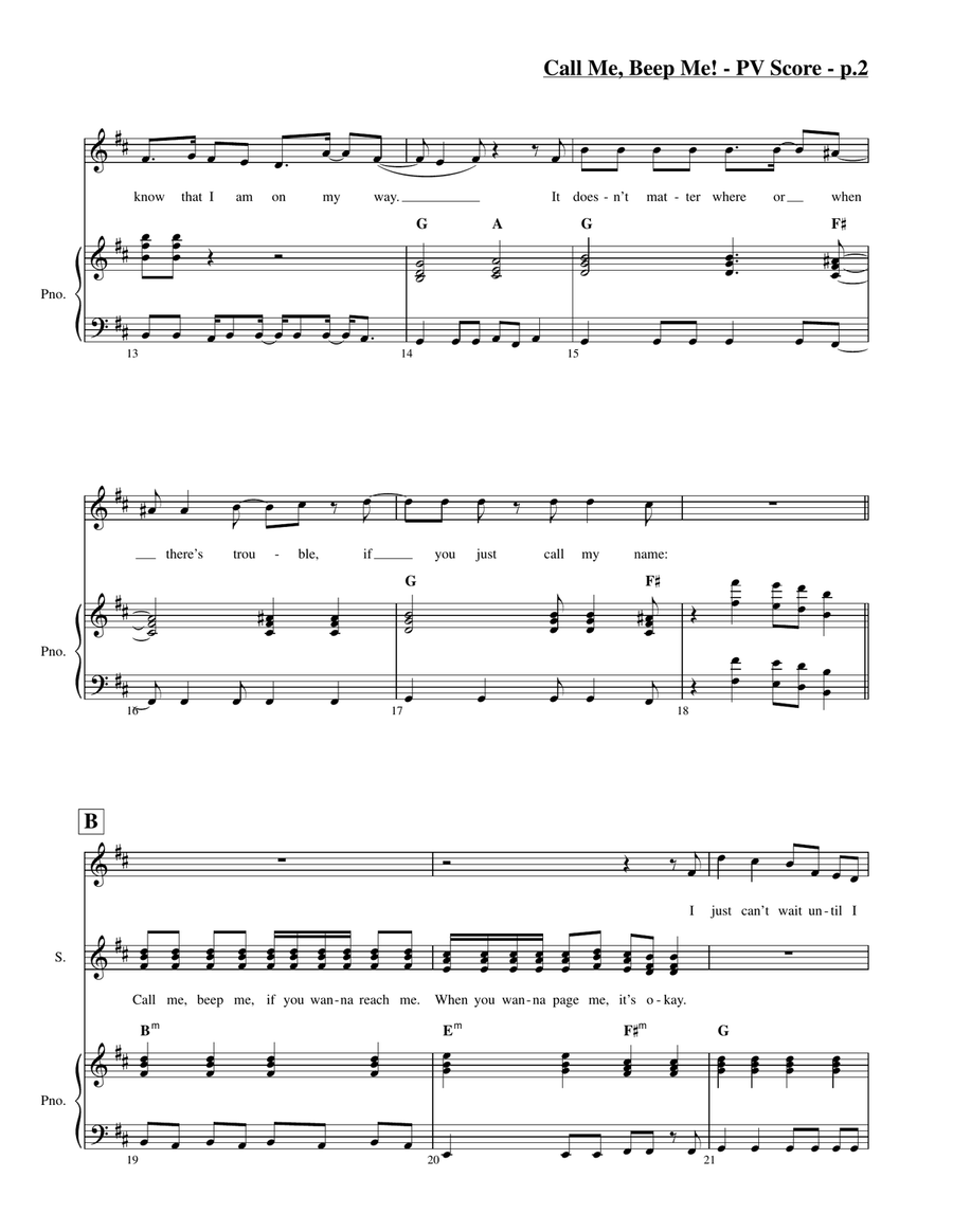 Call Me Beep Me SSA scores gallery preview page 2