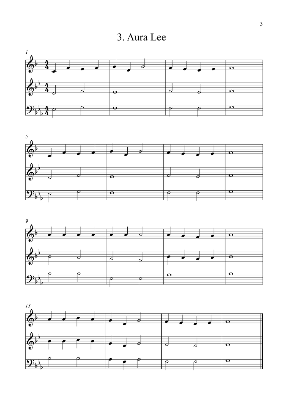 14 Easy Trios For Trumpet, French Horn And Trombone Brass Trio scores gallery preview page 3