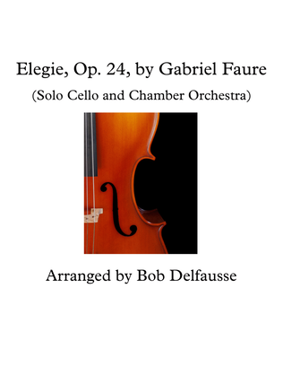 Book cover for Elegie, Op. 24, by Gabriel Faure, arranged for chamber orchestra