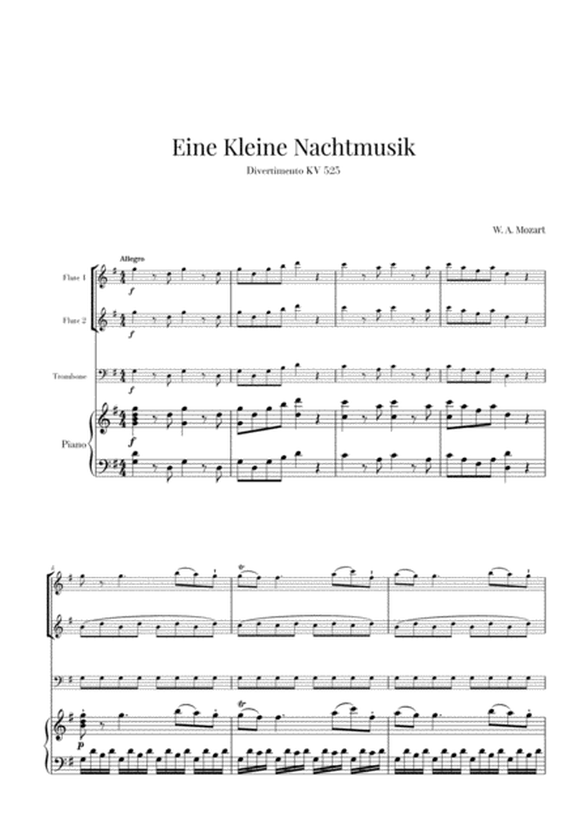 Eine Kleine Nachtmusik for 2 Flutes, Trombone and Piano image number null