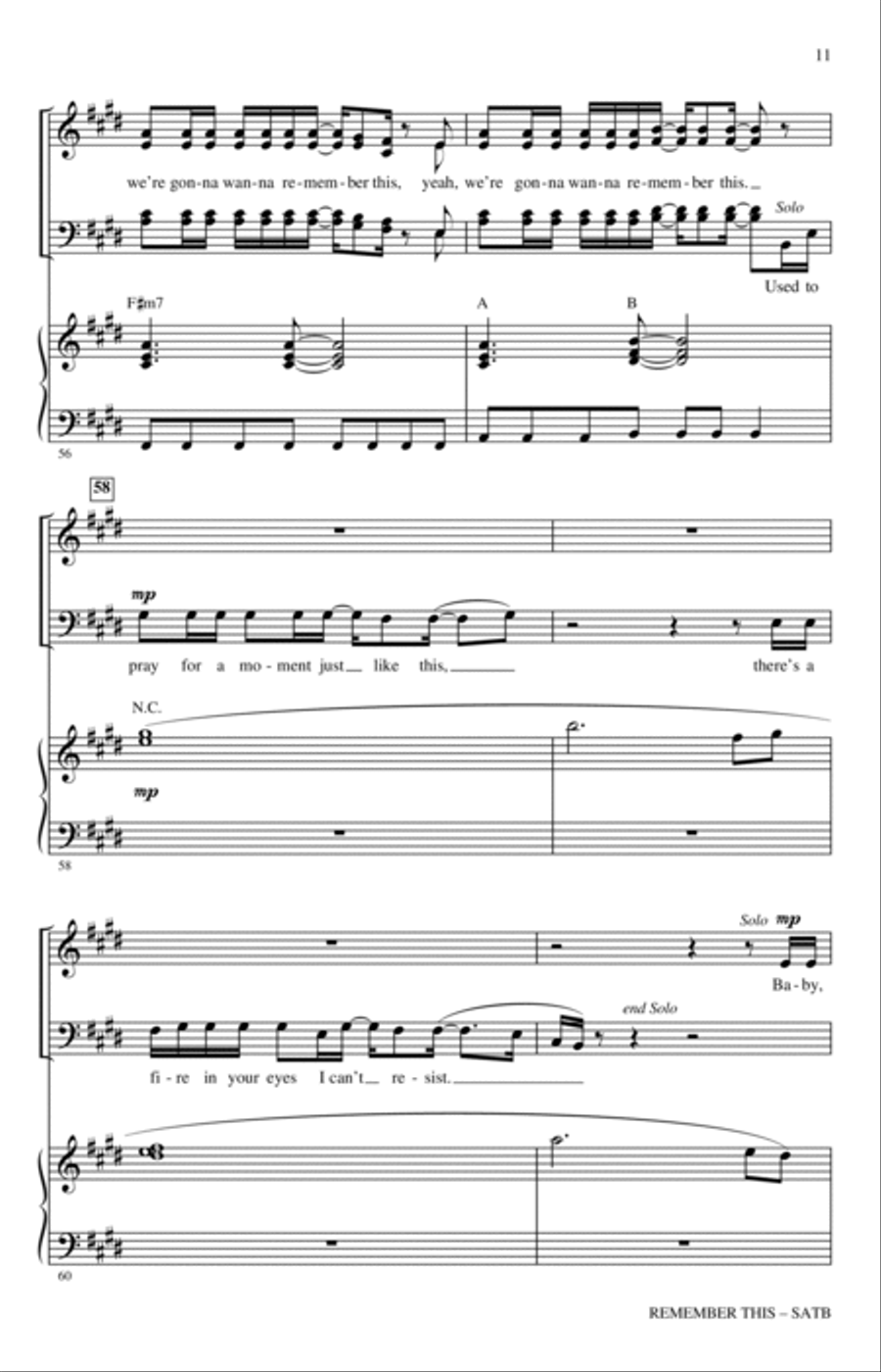 Remember This (arr. Roger Emerson) 4-Part scores gallery preview page 10