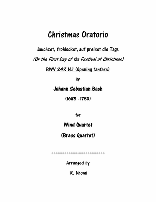Christmas Oratorio - Mixed Wind Quartet