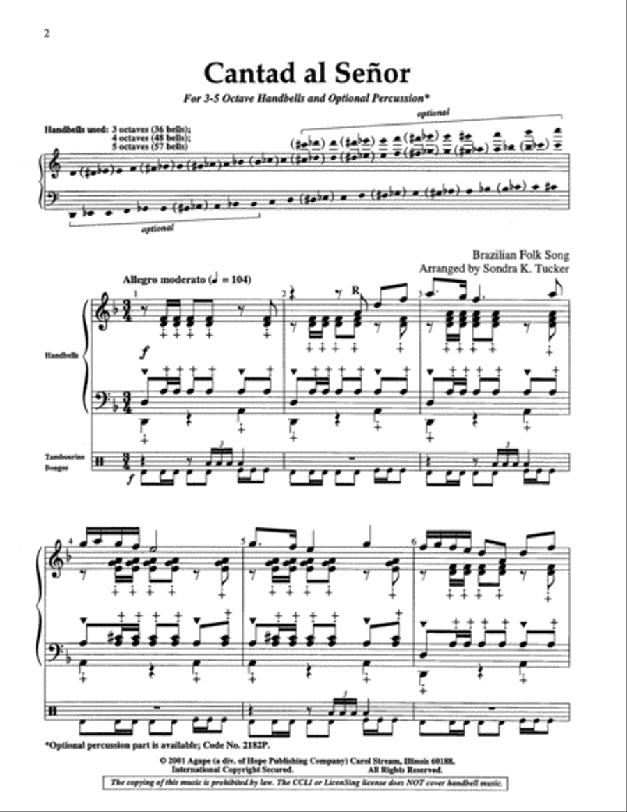 Cantad al Senor 5-Octaves scores gallery preview page 12