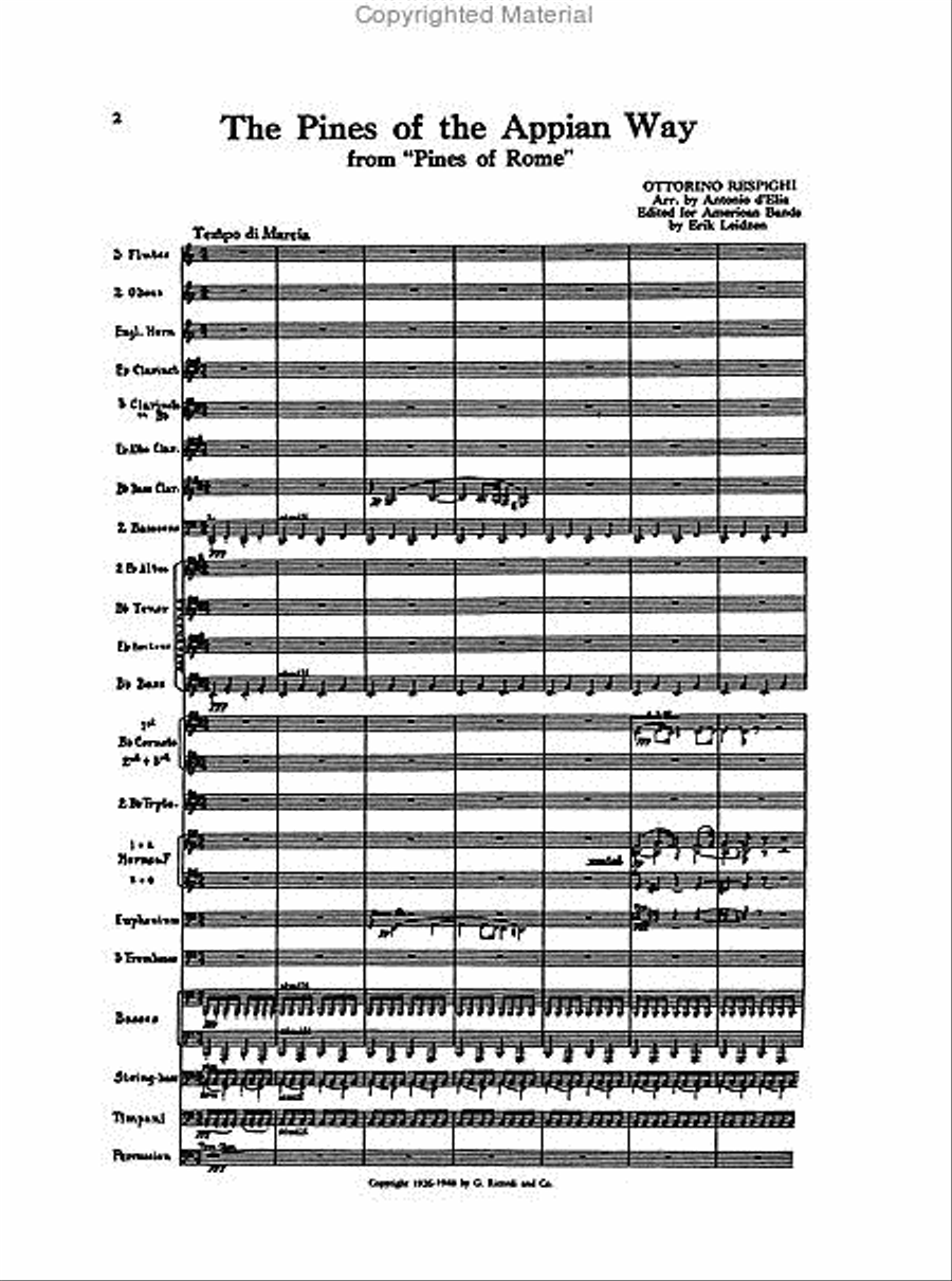 Pines of the Appian Way (from Pines of Rome) Concert Band scores gallery preview page 2