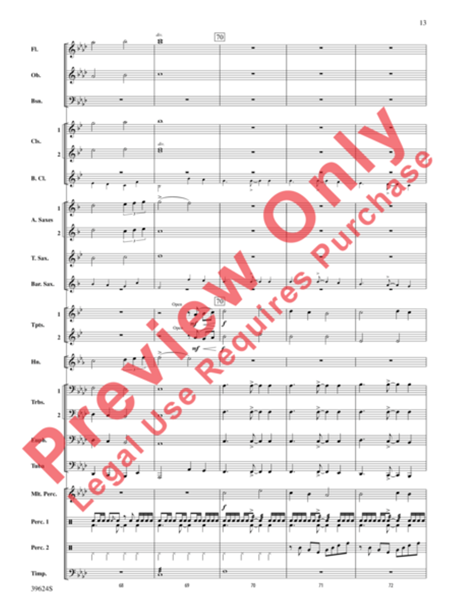 Cradle Hymn Concert Band scores gallery preview page 14