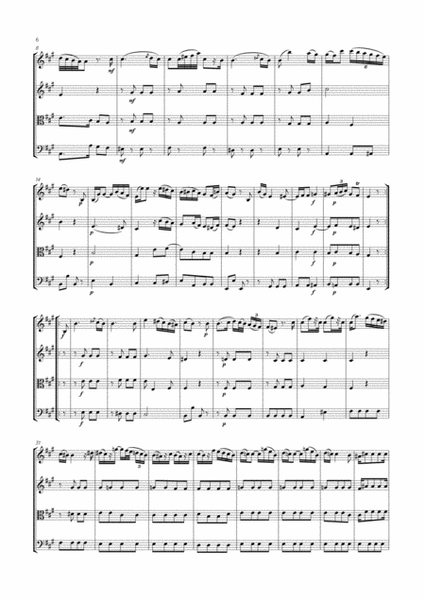 Abel - String Quartet in E major, Op.15 No.1 ; WK 73