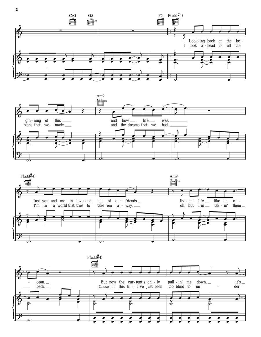 It's Not My Time It's Not My Time Piano, Vocal, Guitar scores gallery preview page 2