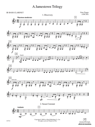 A Jamestown Trilogy: B-flat Bass Clarinet