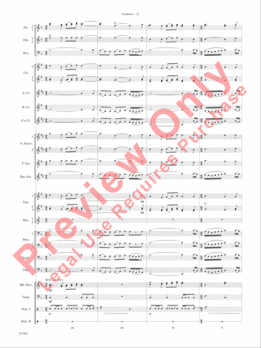 Wassail Wassail Concert Band scores gallery preview page 16
