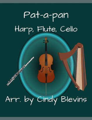 Book cover for Pat-a-pan, for Harp, Flute and Cello