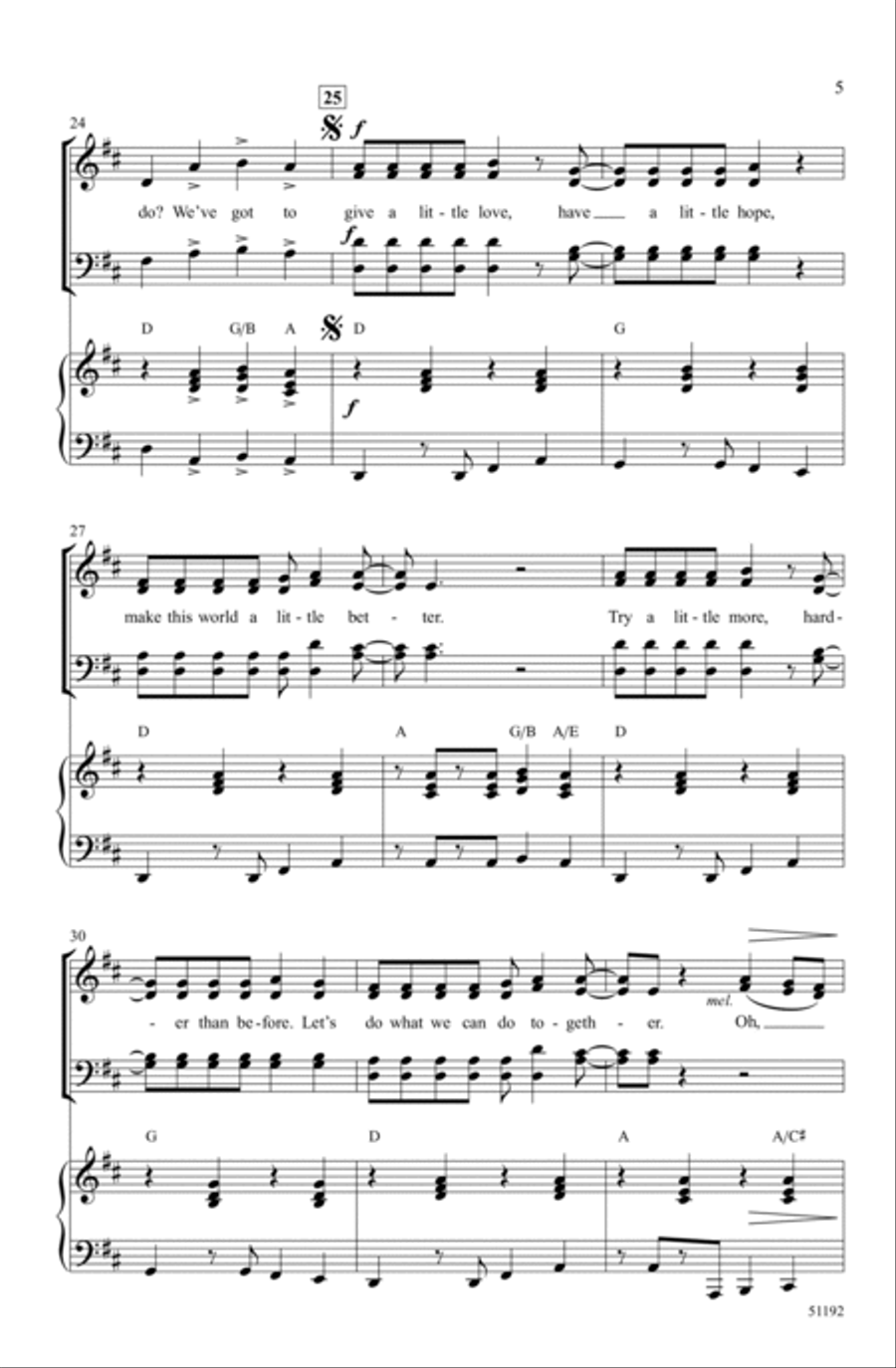 Give a Little Love Choir scores gallery preview page 4