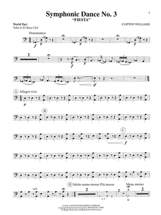 Symphonic Dance No. 3 ("Fiesta"): WP E-flat Tuba B.C.