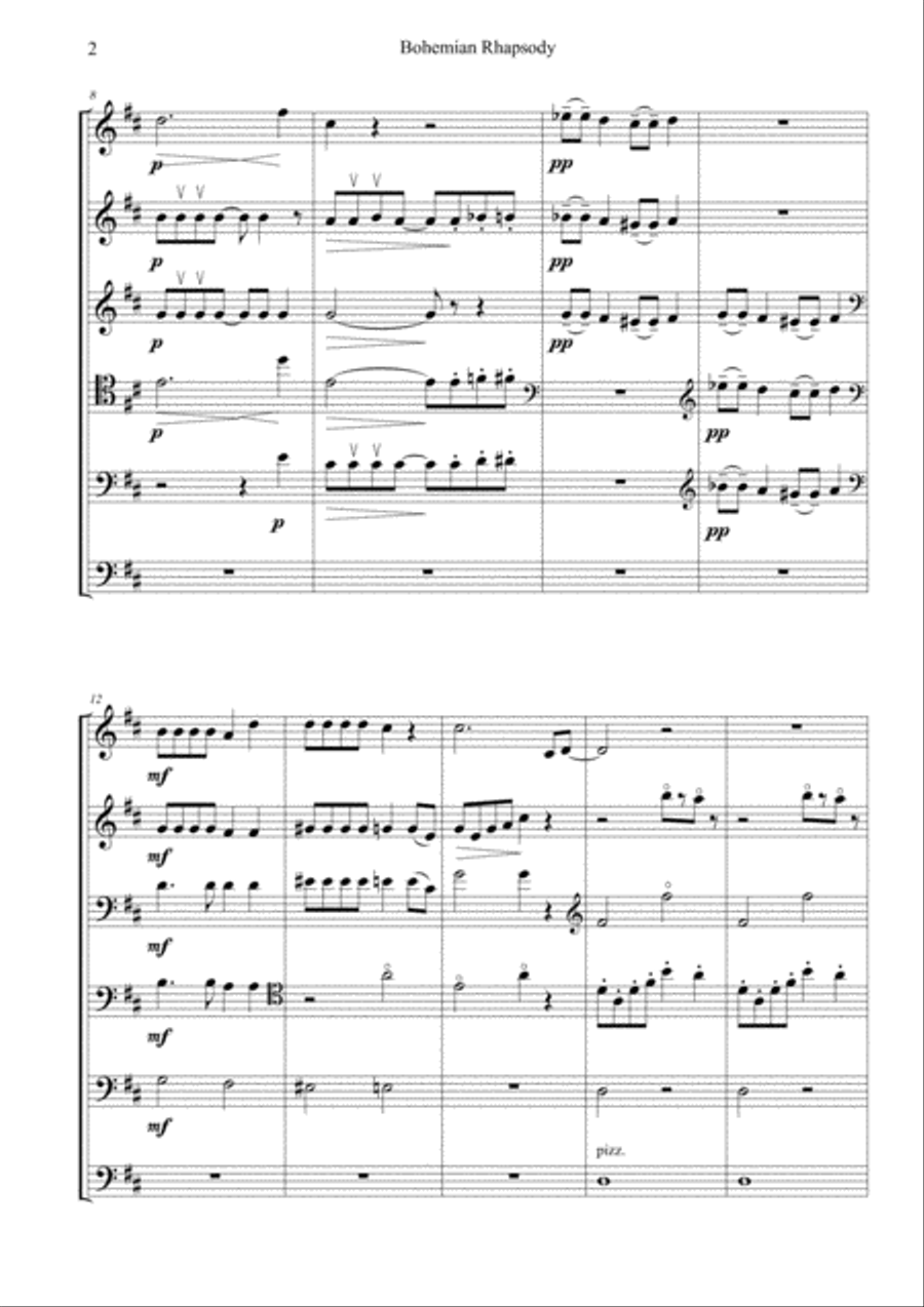 Bohemian Rhapsody Small Ensemble scores gallery preview page 2