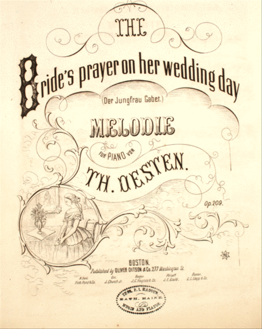 The Bride's Prayer On Her Wedding Day (Der Jungfrau Gabet) Piano Solo scores gallery preview page 1
