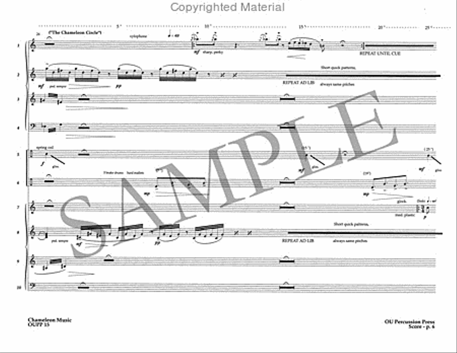 Chameleon Music Percussion Ensemble scores gallery preview page 7
