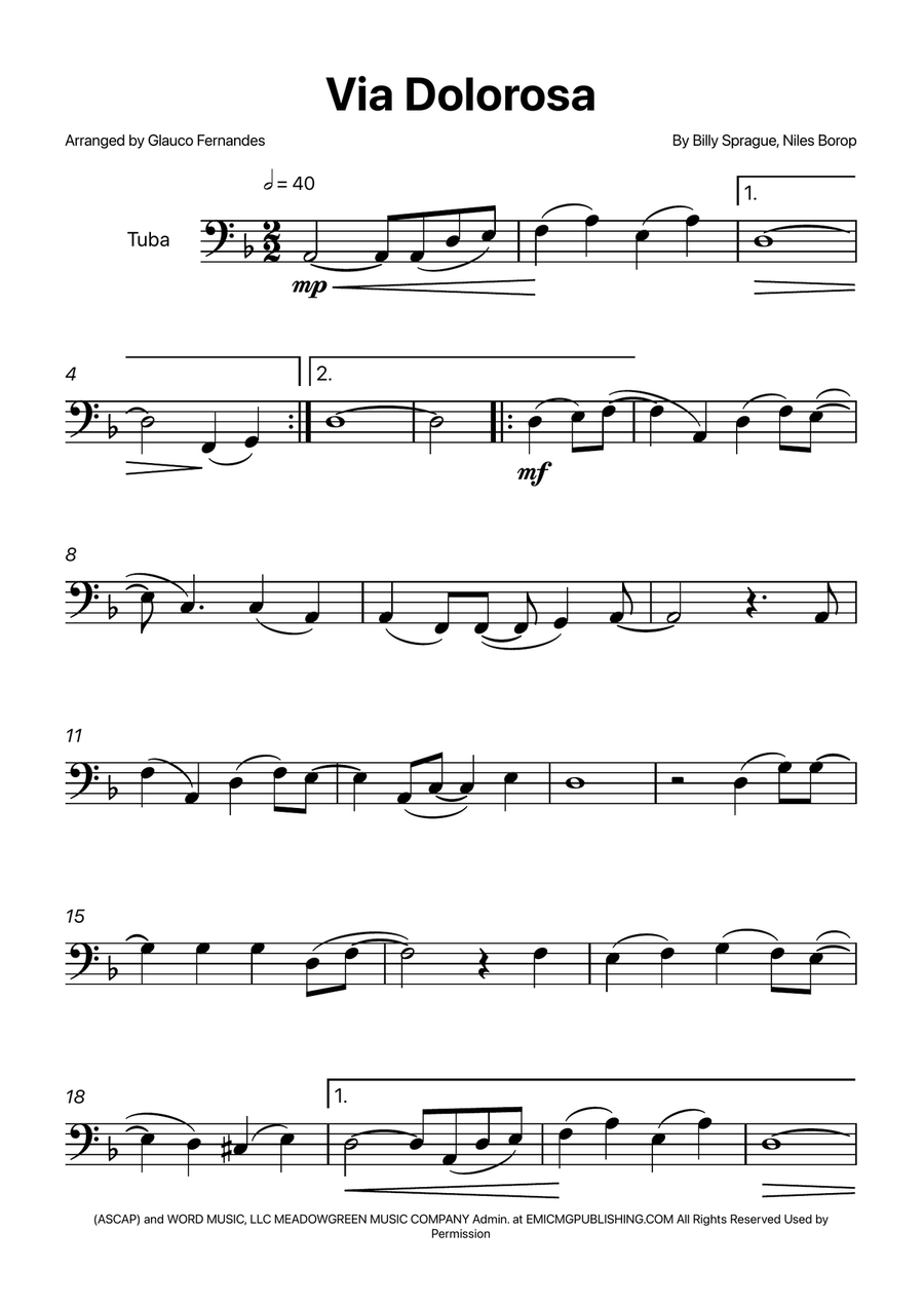 Via Dolorosa Chamber Music scores gallery preview page 1
