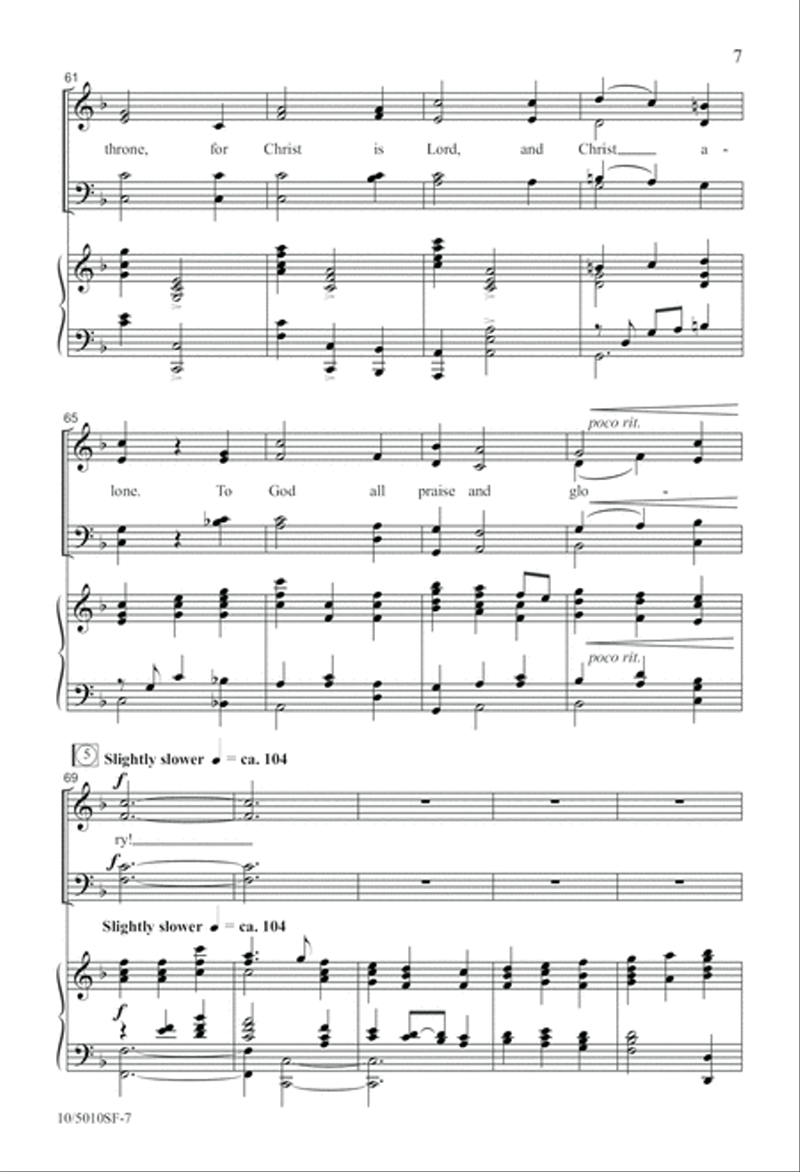 Let the Amen Sound Again! 4-Part scores gallery preview page 7