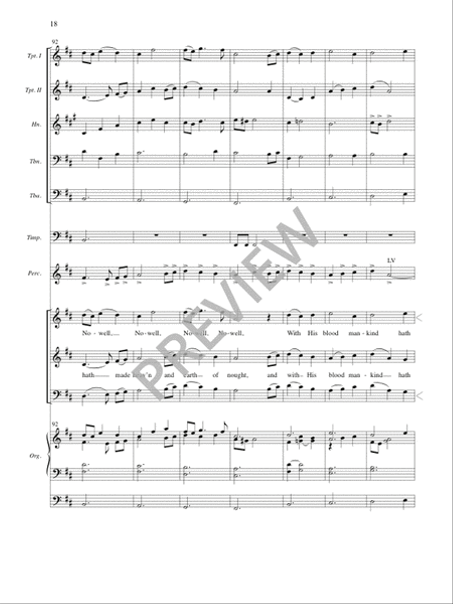 Festival First Nowell - Full Score and Parts 4-Part scores gallery preview page 19