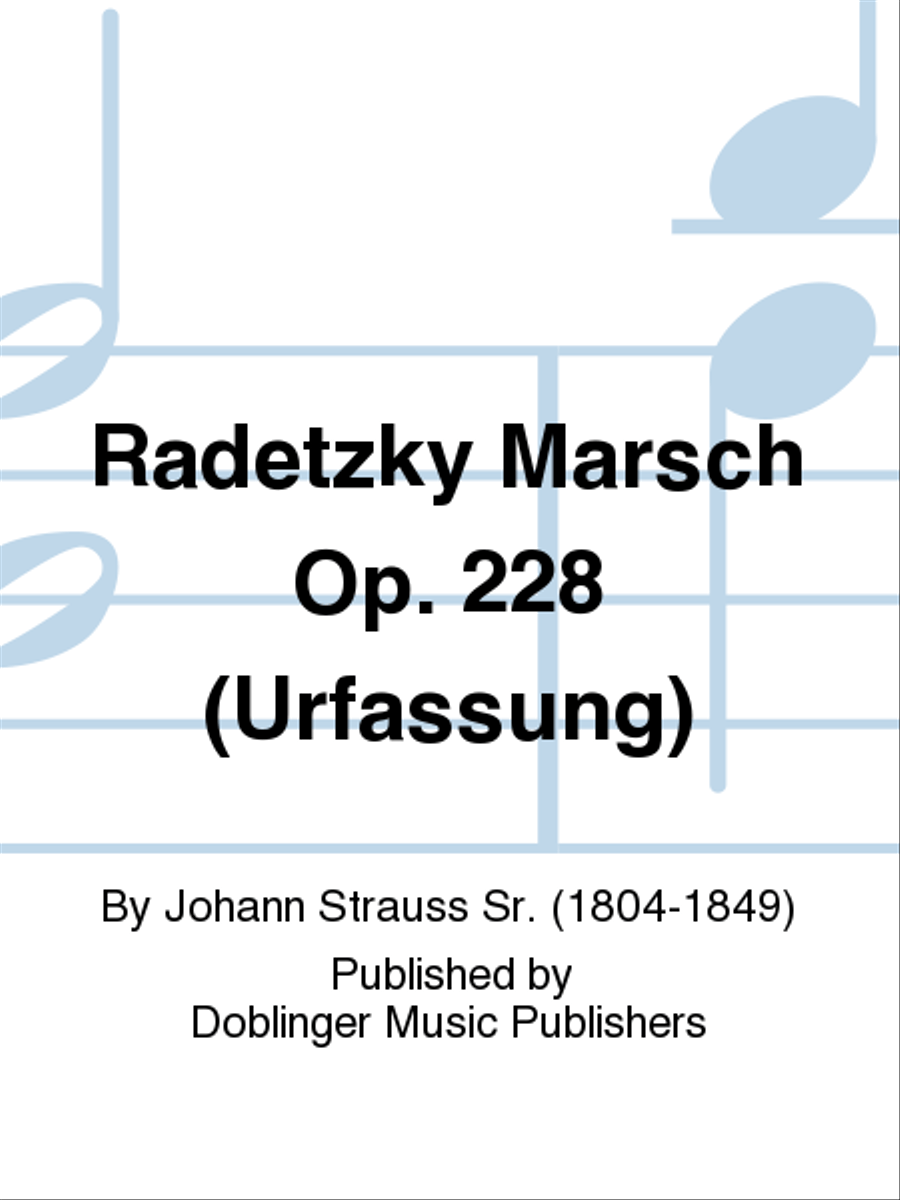 Radetzky Marsch op. 228 (Urfassung) Orchestra scores gallery preview page 1