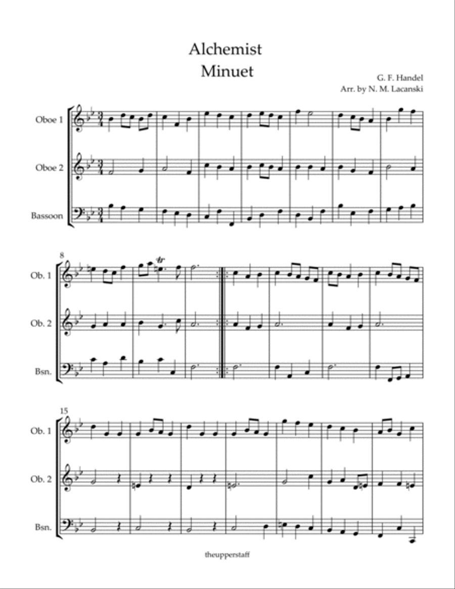 Alchemist Minuet Woodwind Trio scores gallery preview page 2