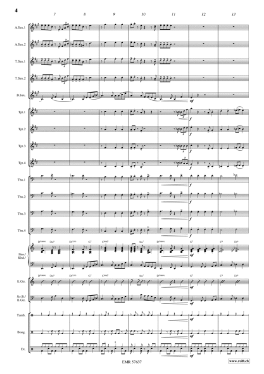 I Want To Dance With All The Girls Big Band scores gallery preview page 6