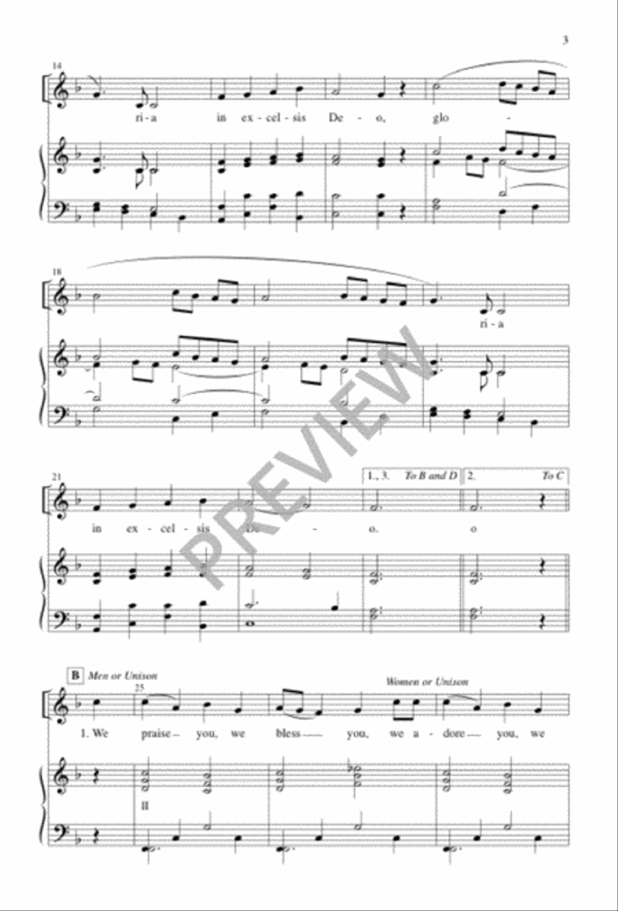 Christmas Gloria Christmas Gloria 4-Part scores gallery preview page 3