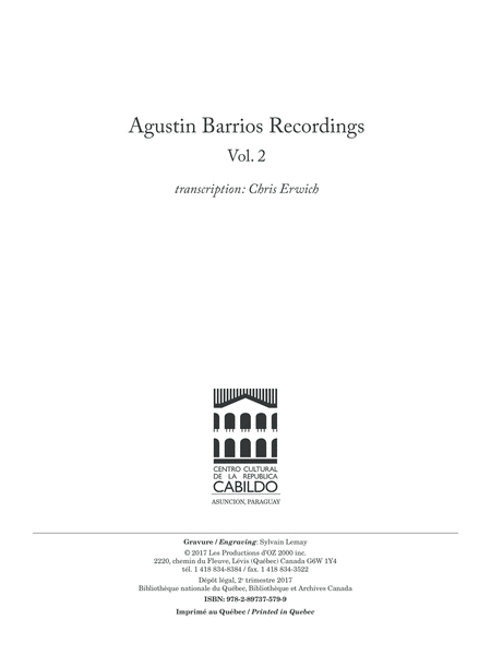 Agustin Barrios Recordings, vol. 2