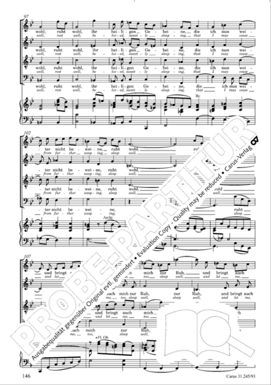St. John Passion (Johannes-Passion) 4-Part scores gallery preview page 147