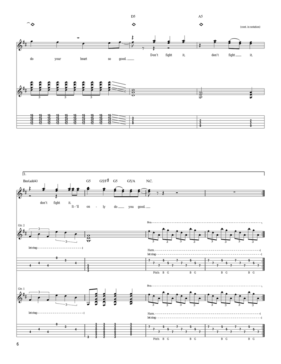 Don't Fight It Don't Fight It Acoustic Guitar scores gallery preview page 6