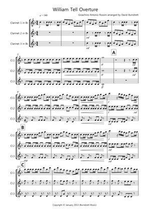 William Tell Overture for Clarinet Trio