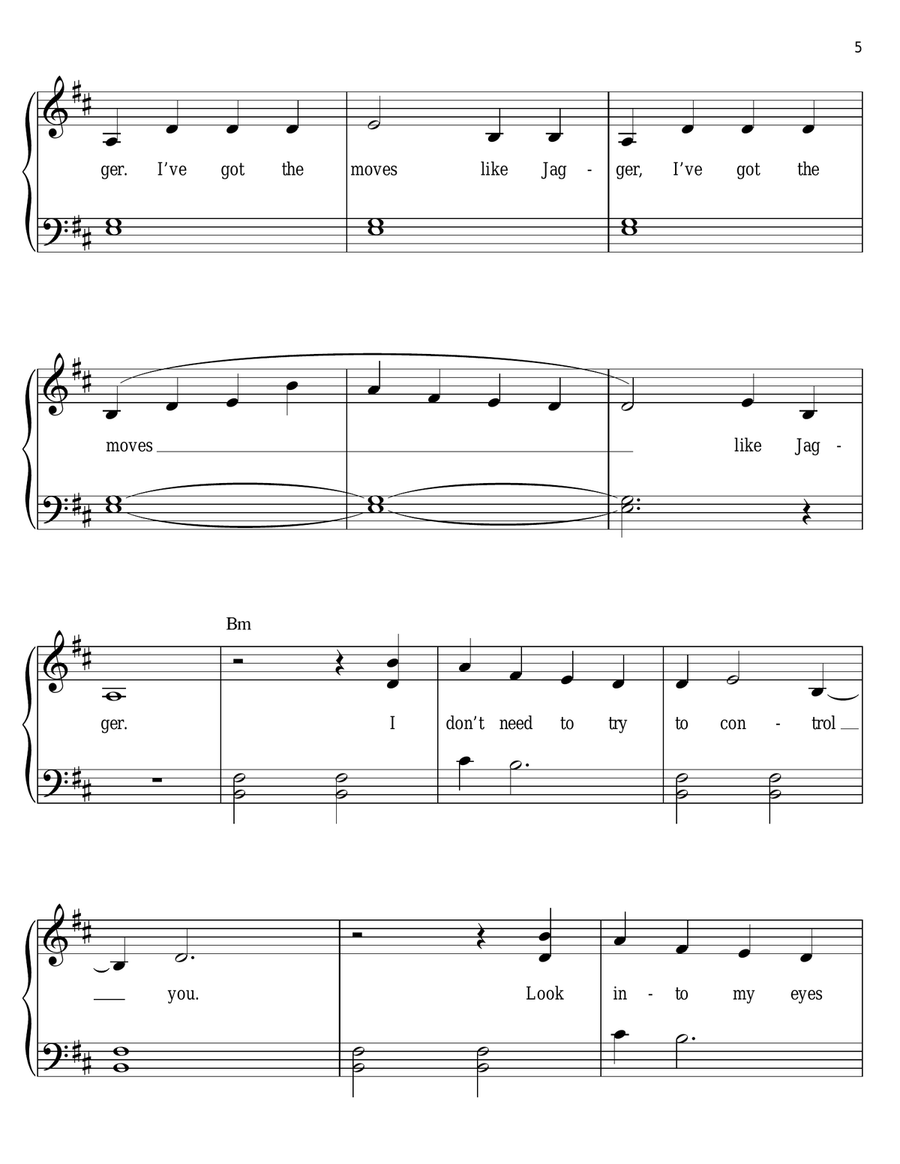 Moves Like Jagger Voice scores gallery preview page 5