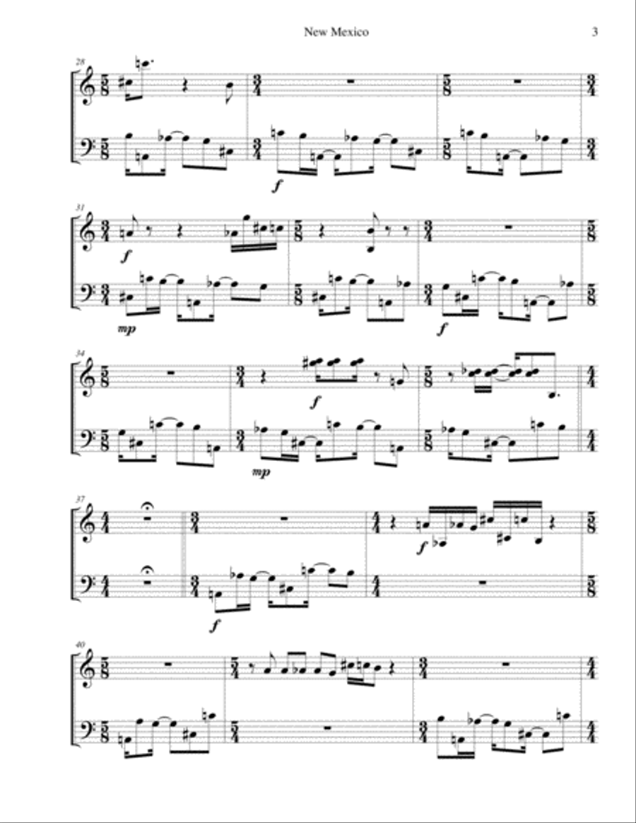 New Mexico New Mexico Marimba scores gallery preview page 3