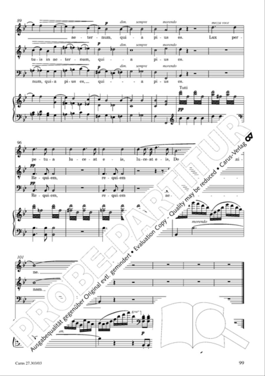 Messa da Requiem 4-Part scores gallery preview page 100