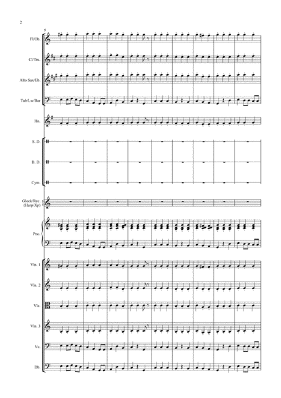 We Wish you a Merry Christmas for Flexible School Ensemble/Orchestra Large Ensemble scores gallery preview page 2