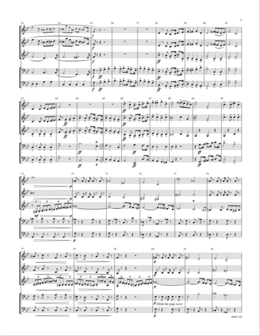 Wagner - Entry of the Guests from Tannhauser (for Brass Quintet) Brass Quintet scores gallery preview page 3