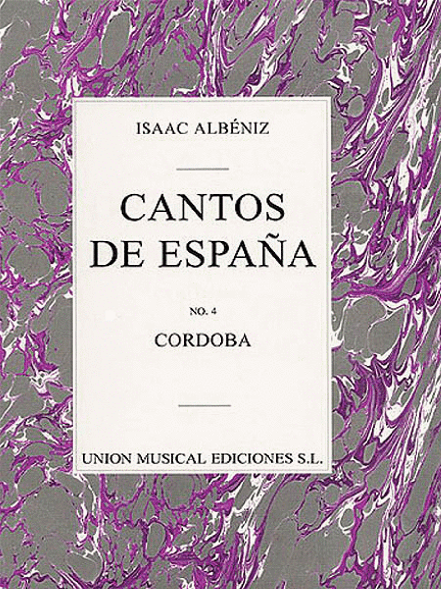 Albeniz Cordoba No.4 De Cantos De Espana Op.232 Piano Piano Solo scores gallery preview page 1
