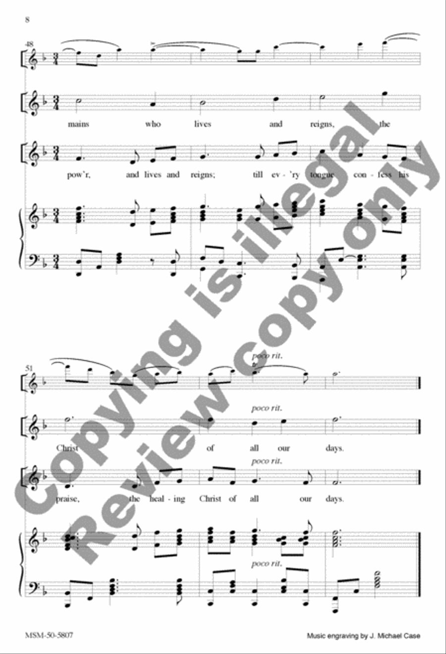 When to Our World the Savior Came 4-Part scores gallery preview page 18