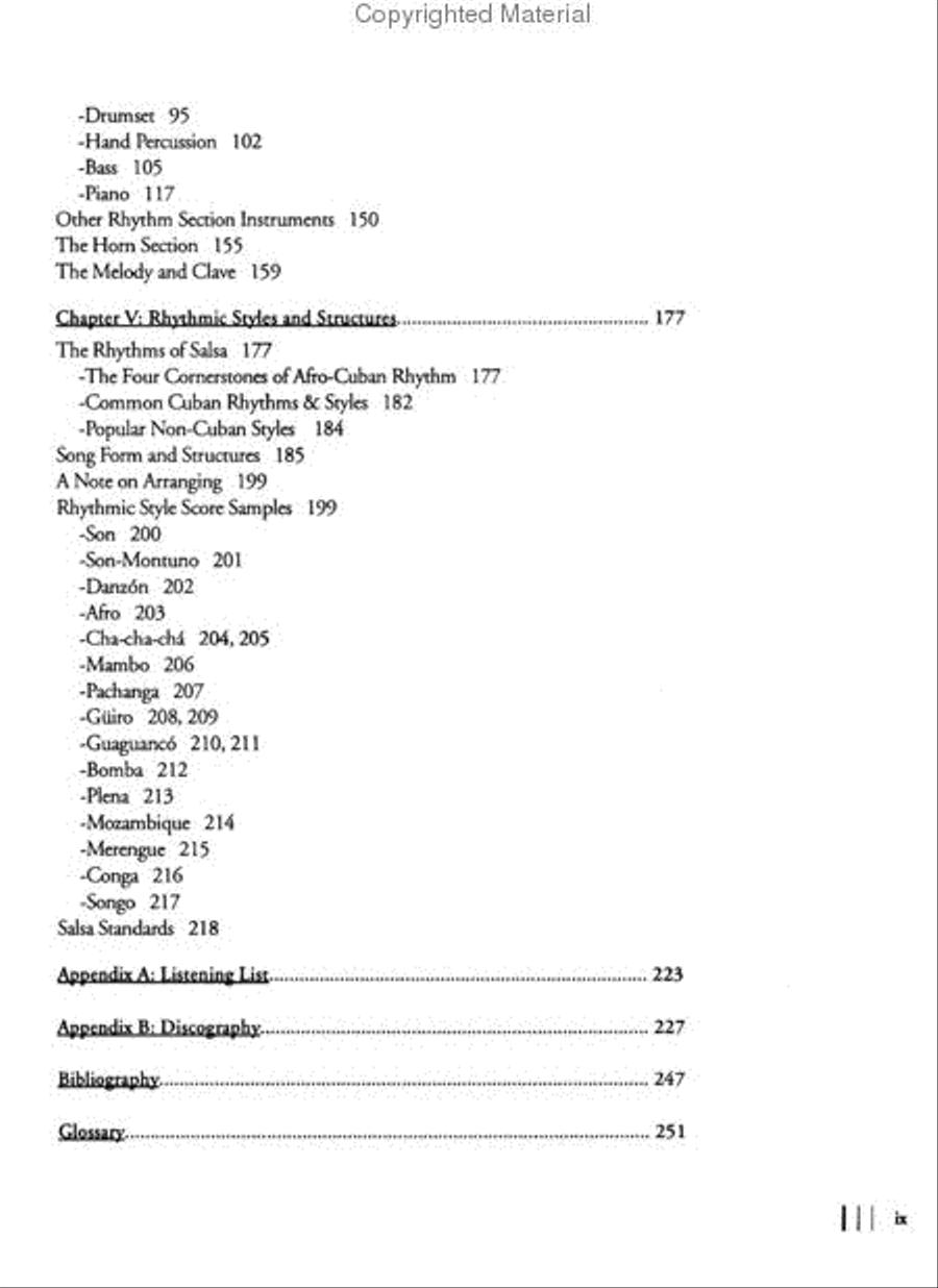 Salsa Guidebook for Piano & Ensemble Jazz Ensemble scores gallery preview page 3