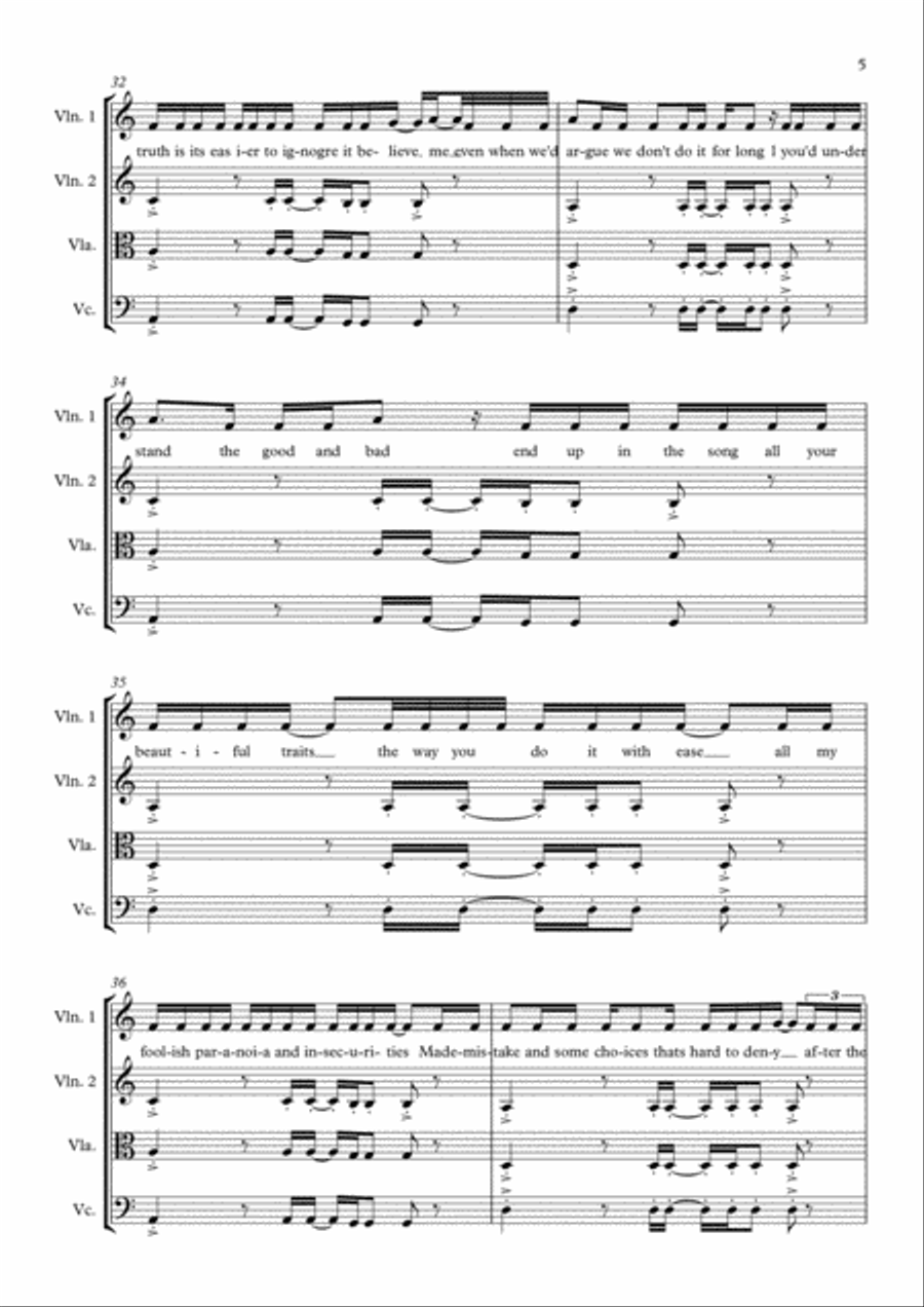 End Game End Game String Quartet scores gallery preview page 5