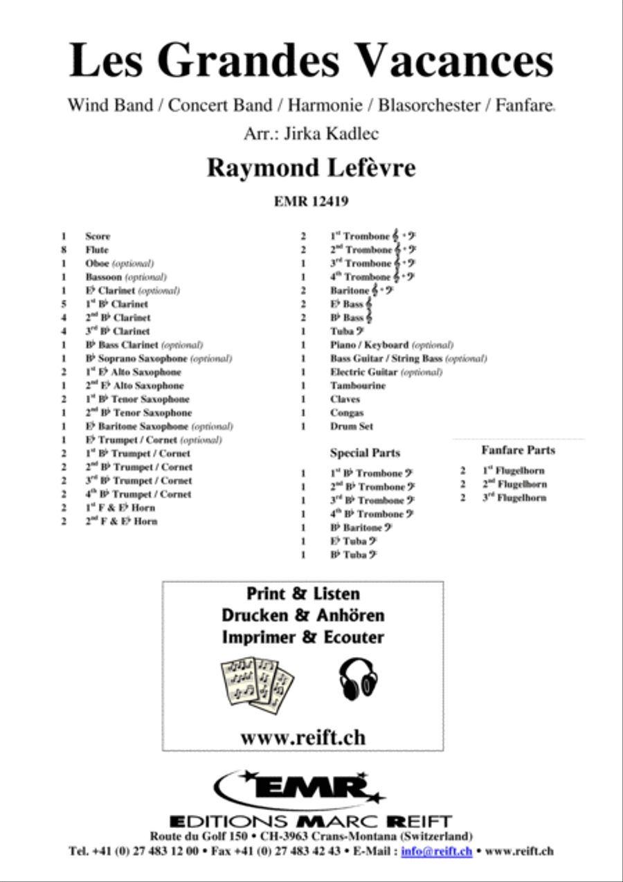 Les Grandes Vacances Les Grandes Vacances Concert Band scores gallery preview page 2