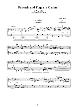 Book cover for Fantasia and Fugue in C minor BWV 537