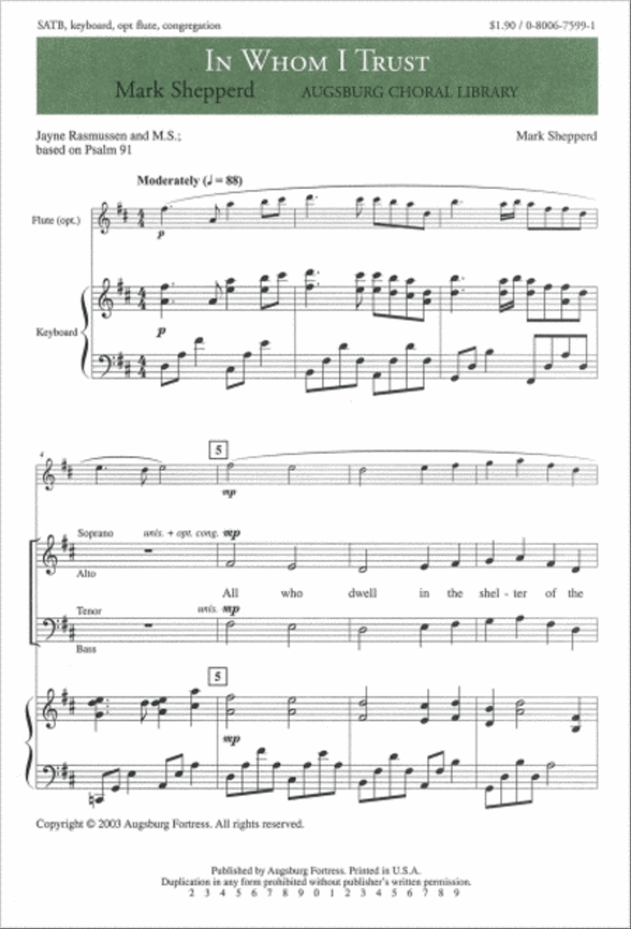 In Whom I Trust 4-Part scores gallery preview page 1