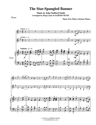 The Star-Spangled Banner for Flute, Clarinet & Piano