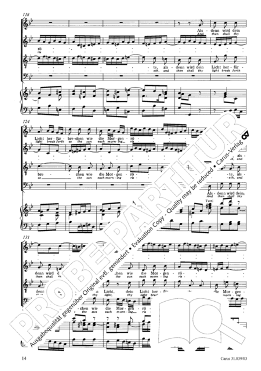 Give the hungry ones thy bread (Brich dem Hungrigen dein Brot) 4-Part scores gallery preview page 15