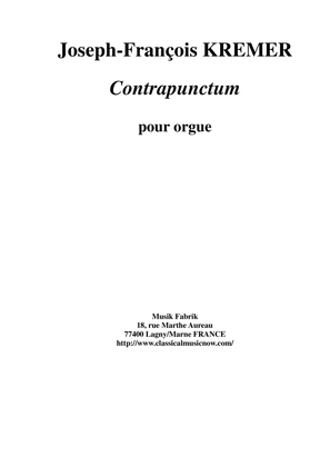 Joseph-François Kremer: Contrapunctum for organ